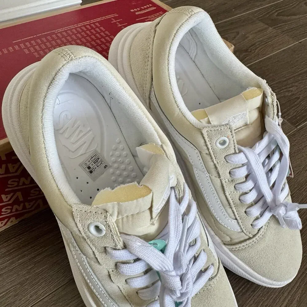 VANS Old Skool Overt CC Platform Sand Low Shoes Comfy Cush Mens 8 Womens 9.5 - Picture 7 of 13